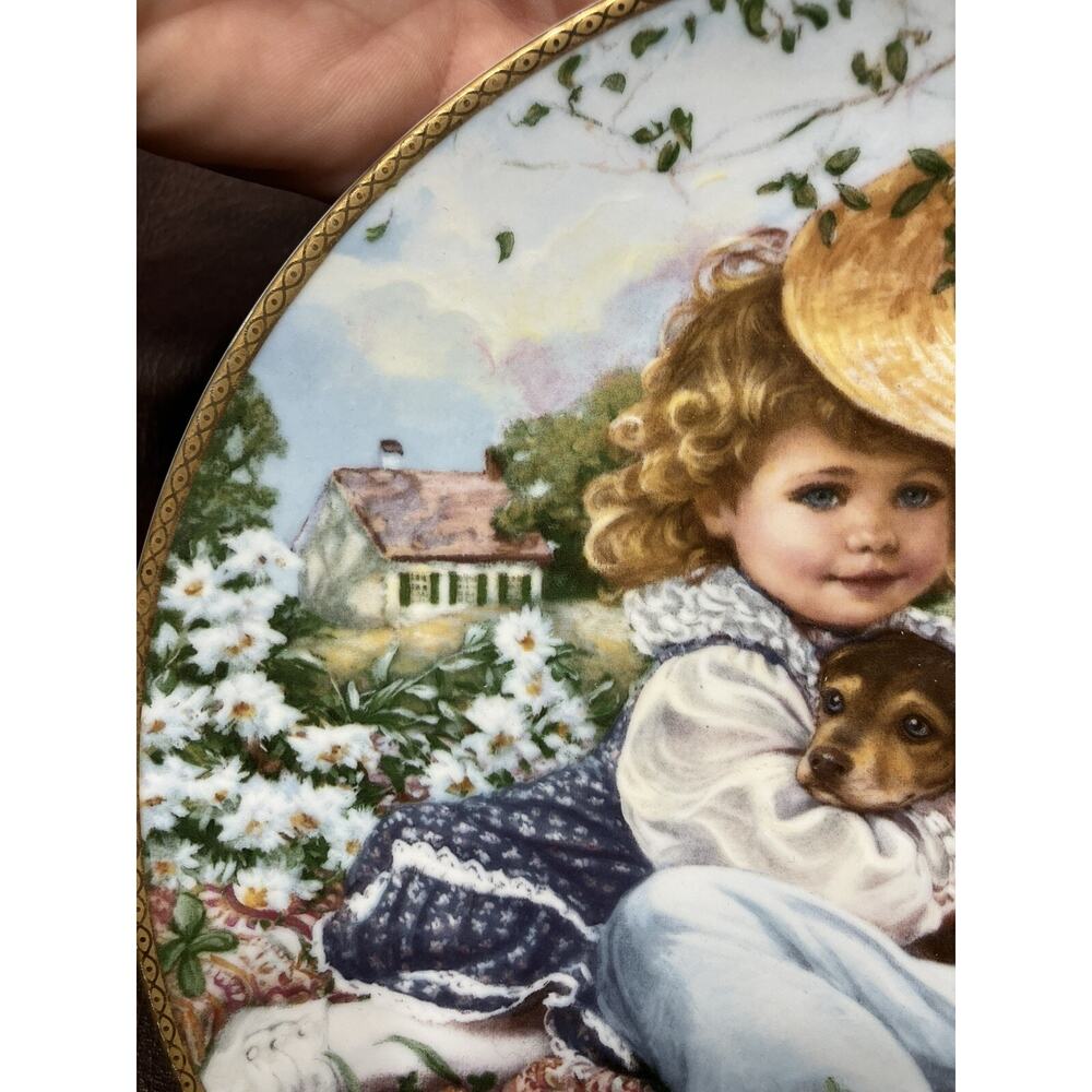 "Reco “A Time To Love" Collector Plate Sandra Kuck 1989 March of Dimes #12305C - Picture 7 of 8